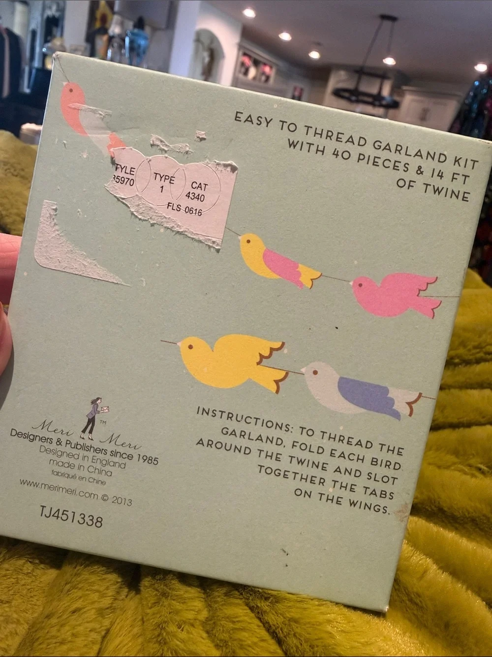 Meri Meri paper bird